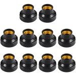 Base plafonnier culot e27, 10 pcs douille ampoule plafond e27 � visser de chantier, support de lampe ...