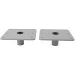 Bases de si�ge de bateau en alliage d'aluminium, 2 pi�ces, 6 trous de vis, broche de 3 / 4 pouces, base ...