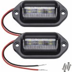 Basetbl - 2 lampes led de plaque d'immatriculation, 12v - 24v dc waterproof 6 - smd license plate lamp ...