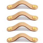 Basetbl - 4 pices poignes cuir de placard poignes cuir pour tiroir boutons de porte cuir bouton meuble ...