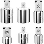 Basetbl - 6 pces jeu de cls  douilles, douilles  choc carres ensemble 1 / 4', 3 / 8', 1 / 2' , adaptateur ...