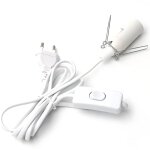 Cble pour lampe  sel avec interrupteur - e14 - 1, 8 m - douille pour lampe de sel, blanc
