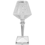 Basetbl - lampe de chevet - un ed - diamant - 3 gradateurs - tactile - usb rechargeable