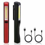 Basetbl - lampe de travail led rechargeable, 2 pcs 350 lumens lampe mecanicien cob lampe de poche ultra ...