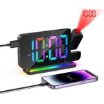 Basetbl - réveil à projection de miroir led, lumière rvb, 11 couleurs, 6 niveaux de luminosité, snooze, ... Basetbl - réveil à projection de miroir led, lumière rvb, 11 couleurs, 6 niveaux de luminosité, snooze, ...