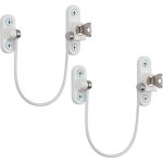 Basetbl - verrou de scurit meuble porte fentre - 2pcs avec cl de blanc restricteur cble 190mm - ...