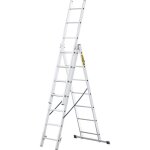 Basic home �chelle en aluminium 3 �l�ments ? escabeau 3x7 marches ? escabeau en aluminium l�ger ? �chelle ...