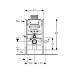 B�ti - support wc autoportant geberit duofix om�ga faible hauteur 82 cm