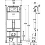 Bti - support prevista - autoportant - 112 cm viega