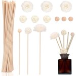 B�tons de diffuseur de roseaux, 50 pcs batonnets diffuseur parfum, batons diffuseur d'ar�me avec boules ...