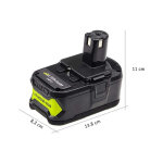 Hobbytech - batterie 18v 6, 0ah compatible ryobi one + au lithium 6000mah