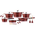 Batterie de cuisson complète effet marbre - 17 pièces - tous feux - rouge bordeaux - livraison gratuite ... Batterie de cuisson complète effet marbre - 17 pièces - tous feux - rouge bordeaux - livraison gratuite ...