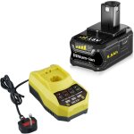 Pdstation - batteries de rechange ryobi 18 v p108 18 v 5, 5 ah et kit de chargeur, pour batterie lithium ...