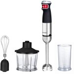 Batteur � main 1200 w avec contr�le �lectronique de vitesse par pression, syst�me de 4 lames en acier ...