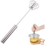 Batteur � main, fouet semi - automatique en acier inoxydable, batteur � ?ufs semi - automatique rotatif, ...