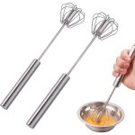 Batteur � oeufs semi automatique, batteur � oeufs en acier inoxydable, batteur � oeufs de cuisine, pousseur ...
