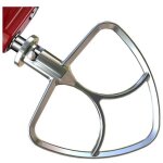 Batteur plat en acier inoxydable pour remplacement d'accessoires de batteur sur socle kitchenaid 4. 5 ...
