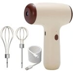 Batteur � ?ufs �lectrique sans fil � chargement usb avec 2 batteurs amovibles, 5 modes de vitesse, pour ...