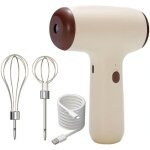 Batteur à ?ufs électrique sans fil à chargement usb avec 2 batteurs amovibles, 5 modes de vitesse, pour ... Batteur à ?ufs électrique sans fil à chargement usb avec 2 batteurs amovibles, 5 modes de vitesse, pour ...