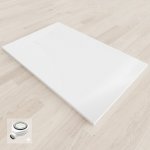 Saniverre - baya receveur de douche 80 x 120 cm blanc extra - plat aspect pierre + bonde incluse