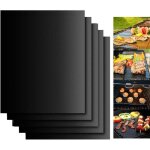 Bbq grill mat lot de 5 tapis de cuisson antiadhsifs