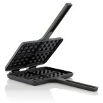 Bbq - toro - gaufrier en fontee fer � sandwich moule double, pr�saisonn� 36x20x3 cm
