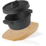 Bbq - toro mini dutch oven (1 pice)  11 cm - rond pot de service en fonte