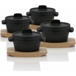 Bbq - toro mini dutch oven (4 pièces) Ø 11 cm - rond pot de service en fonte Bbq - toro mini dutch oven (4 pièces) Ø 11 cm - rond pot de service en fonte