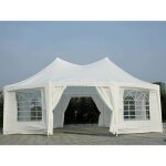 5300 - 0010 tonnelle de jardin, tente de rception, pavillon de jardin octognal, 6, 8x5 m version luxe, ...