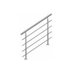 Bc - elec - ahm1004 main courante d'escalier 100cm, balcon, balustrade, garde - corps en inox avec 4 ...