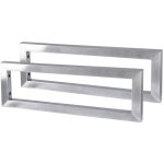 Bc - elec - cmd055 2 �querres de fixation en inox bross� pour plan de vasque, equerres pour lavabo 55x15x3cm, ...
