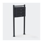 Bc - elec - hpb1x3 - gs boite aux lettres sur pieds anthracite pour 3 appartements