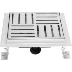 Bc - elec ? caniveau de douche en inox carr� 15cm q0515 ? hauteur ajustable 63 - 83mm ? siphon anti - ...