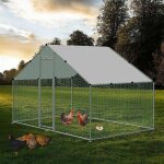 Ra - 322 poulailler d'extrieur 3x2x2m, enclos grillag pour poules, volaille, structure en acier galvanis ...