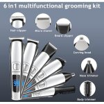 Beard trimmer for men, waterproof electric hair clipper, beard care kit, nose hair trimmer, body shaver, ...