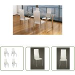 The living store chaises à manger lot de 4 blanc similicuir - chaise de salle à manger - chaise moderne ... The living store chaises à manger lot de 4 blanc similicuir - chaise de salle à manger - chaise moderne ...