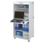 Armoire informatique blanche à roulettes 2 tiroirs l 65. 2 h 139. 9 p 53. 1 cm - coloris: blanc Armoire informatique blanche à roulettes 2 tiroirs l 65. 2 h 139. 9 p 53. 1 cm - coloris: blanc