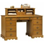 Beaux meubles pas chers - bureau ministre pin miel style anglais 11 tiroirs 5 niches l 137. 5 h 99. 7 ... Beaux meubles pas chers - bureau ministre pin miel style anglais 11 tiroirs 5 niches l 137. 5 h 99. 7 ...