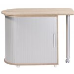 Beaux meubles pas chers - bureau avec plateau pivotant chêne et gris - fun Beaux meubles pas chers - bureau avec plateau pivotant chêne et gris - fun
