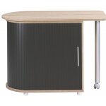 Beaux meubles pas chers - bureau avec plateau pivotant chêne et noir - fun Beaux meubles pas chers - bureau avec plateau pivotant chêne et noir - fun