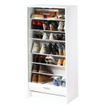 Meuble  chaussures blanc 7 tablettes 21 paires - coloris: drapeau suisse 650