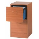 Classeur 2 tiroirs pour 50 dossiers suspendus 41, 4 x 76, 4 x 44 cm - coloris: merisier