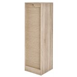Classeur  rideau 8 tablettes 1 kit dossiers serrure l 41, 4 h 140, 4 p 44 cm - coloris: chne naturel ...