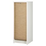 Beaux meubles pas chers - classeur à rideau h103 cm blanc et chêne Beaux meubles pas chers - classeur à rideau h103 cm blanc et chêne