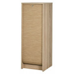 Classeur  rideau chne 6 niches l 37. 8 h 103. 8 p 38. 4 cm - coloris: chne naturel