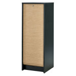 Beaux meubles pas chers - classeur à rideau h103 cm noir et chêne Beaux meubles pas chers - classeur à rideau h103 cm noir et chêne
