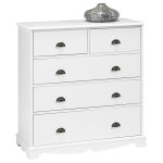 Beaux meubles pas chers - commode blanche 5 tiroirs style anglais l 96. 2 h 97. 4 p 42. 5 cm - blanc Beaux meubles pas chers - commode blanche 5 tiroirs style anglais l 96. 2 h 97. 4 p 42. 5 cm - blanc