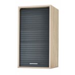 Beaux meubles pas chers - meuble haut de cuisine à rideau 40x35x72 cm chêne et noir - cook Beaux meubles pas chers - meuble haut de cuisine à rideau 40x35x72 cm chêne et noir - cook