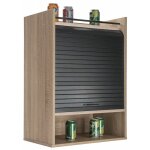 Beaux meubles pas chers - meuble de cuisine chêne rideau noir 3 niches l 54 h 76. 6 p 35. 4 cm Beaux meubles pas chers - meuble de cuisine chêne rideau noir 3 niches l 54 h 76. 6 p 35. 4 cm