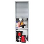 Beaux meubles pas chers - meuble de cuisine imitation alu à rideau 3 etagères l 40 h 123. 6 p 35 cm Beaux meubles pas chers - meuble de cuisine imitation alu à rideau 3 etagères l 40 h 123. 6 p 35 cm